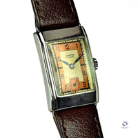 Tissot - Antimagnetique - Art Deco Tank Case - Two Tone Copper/Cream - c.1932 - Vintage Watch Specialist