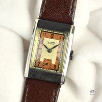 Tissot - Antimagnetique - Art Deco Tank Case - Two Tone Copper/Cream - c.1932 - Vintage Watch Specialist