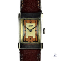 Tissot - Antimagnetique - Art Deco Tank Case - Two Tone Copper/Cream - c.1932 - Vintage Watch Specialist