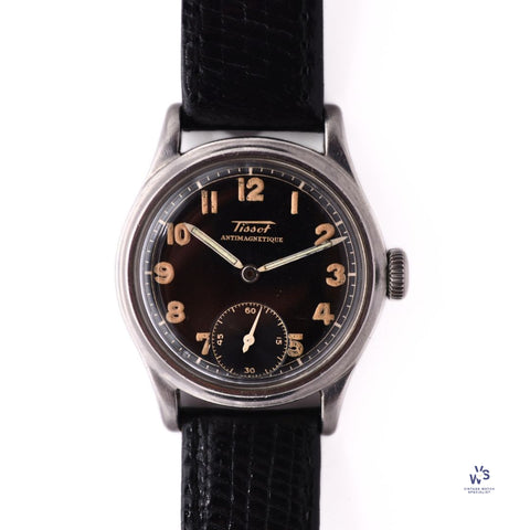 ●日本正規品● - Tissot Antimagnetique Black/Gilt - Sub-Seconds 27 Cal - 腕時計(アナログ)