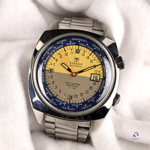 Tissot Automatic Navigator Seastar T.12 - Two Tone World Time Dial - c.1970 - Vintage Watch Specialist
