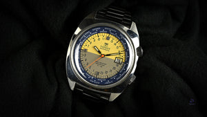 Tissot Automatic Navigator Seastar T.12 - Two Tone World Time Dial - c.1970 - Vintage Watch Specialist