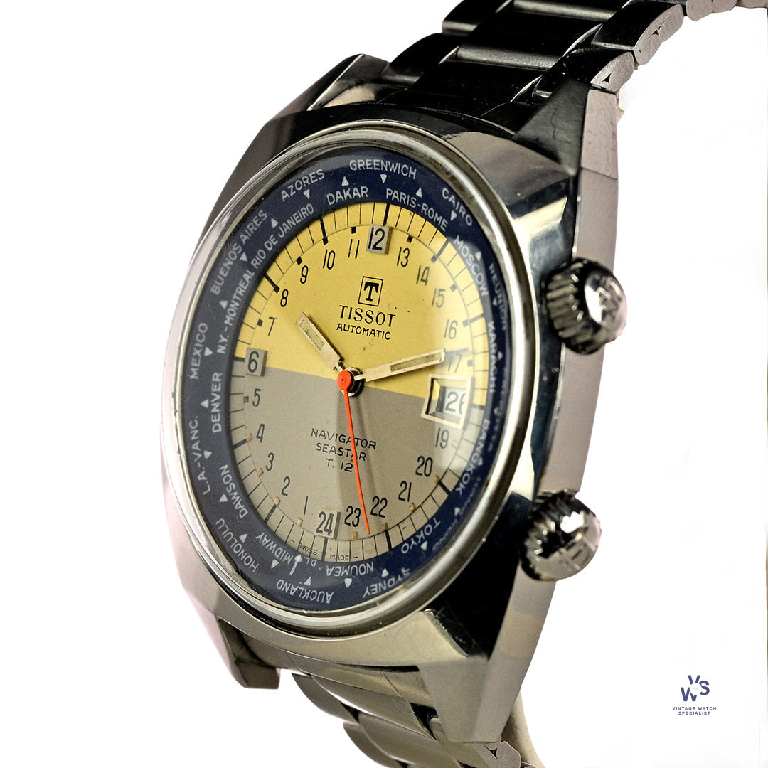 Montre Tissot T-12 Automatic Vintage Années 60-70 - Bon état Fonctionnel - Cadran Argenté 26mm