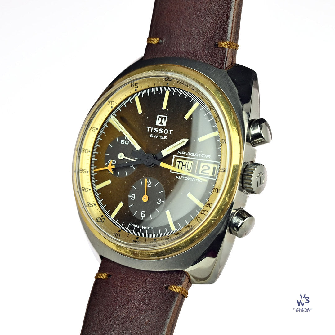 Tissot Navigator - Gold and Steel - Automatic with Day and Date - Chro ...