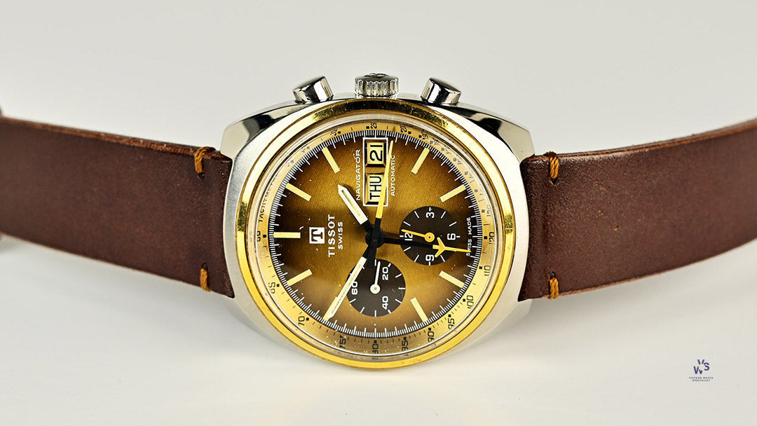 Tissot Navigator - Gold and Steel - Automatic with Day and Date - Chro ...