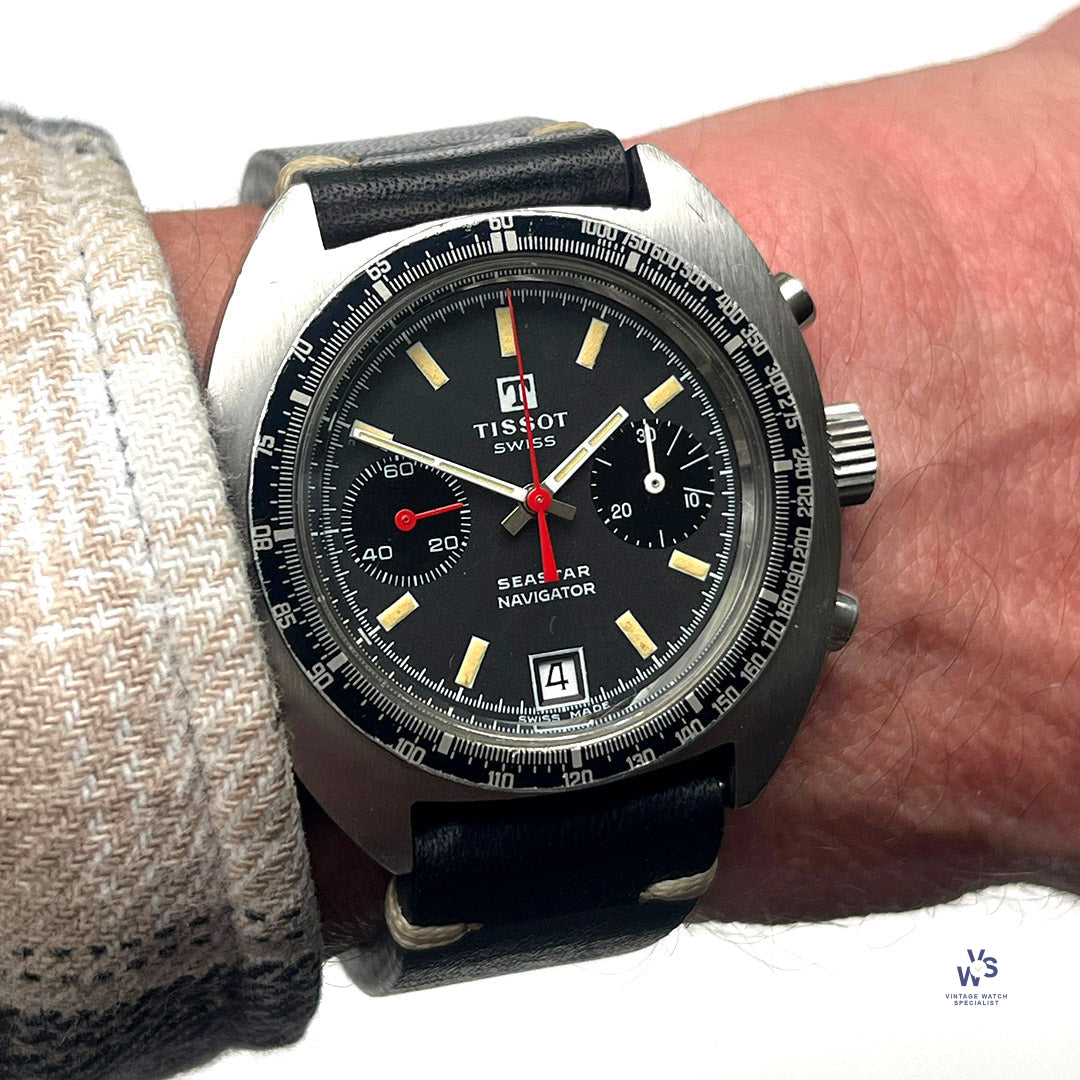 TISSOT シースター ナビゲーター クロノグラフ 手巻き ジャンク Tissot Sea Star Navigator Chronograph - c.1970s - Valjoux 7734
