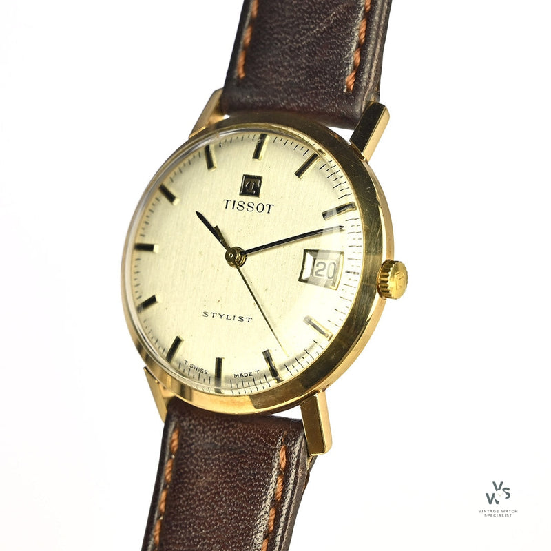 Tissot Stylist Calendar - 9k Gold - Manual Wind - c.1960’s - Vintage Watch Specialist