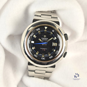 Tissot T12 Automatic Dive Watch - Internal Rotating Bezel - Super Compressor Case - c.1970 - Vintage Watch Specialist