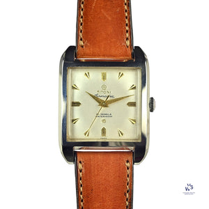 Titoni - Airmaster - Chocolatone Case - Gilt Furniture - Model Ref: 6215 - c.1970s - Vintage Watch Specialist