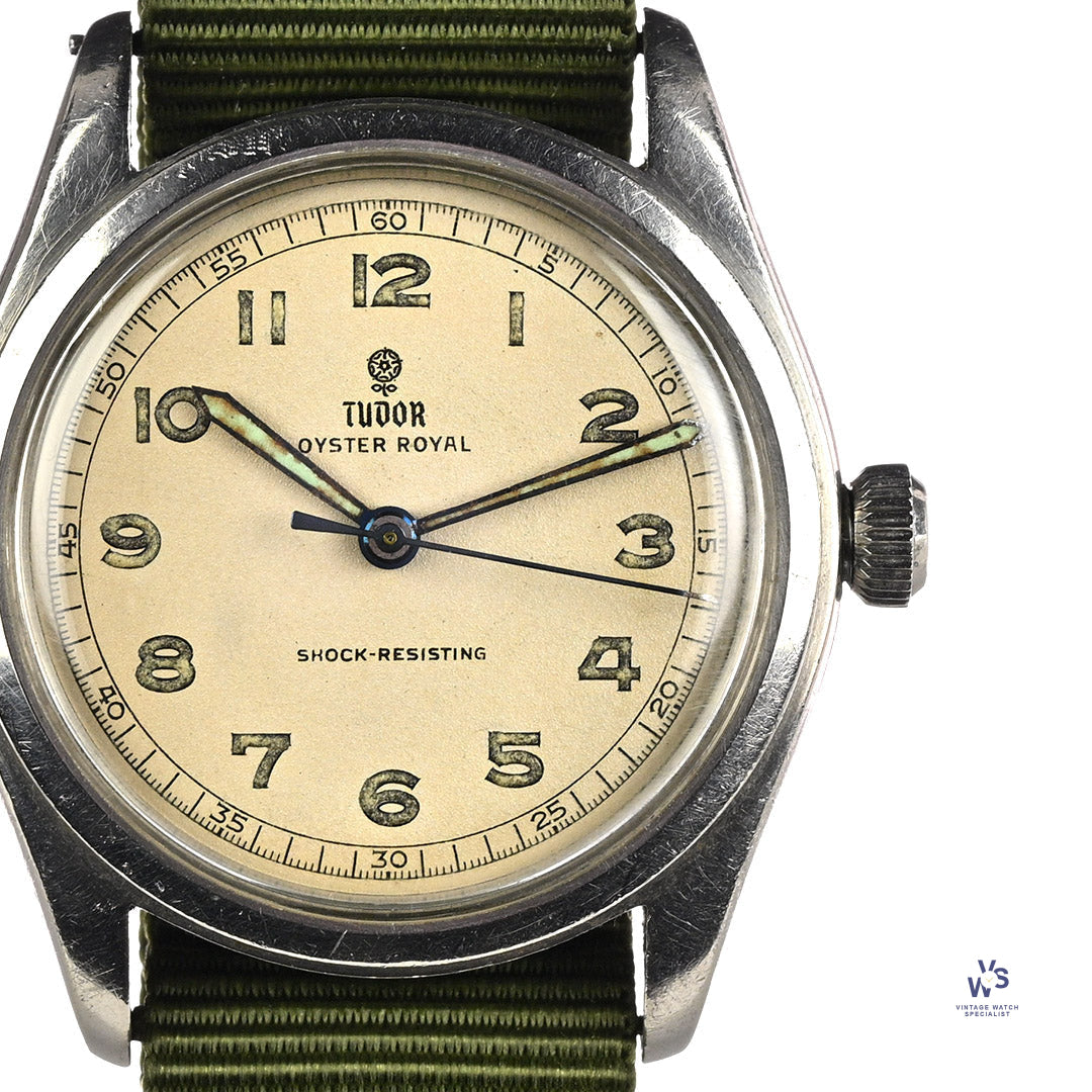 Tudor Oyster Royal Arabic Dial Model Ref 7804 c.1940s Vintage Watch Specialist