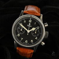 Tutima Flieger Chrono 783/753 - Original Box - Spare Strap - 1990s - Vintage Watch Specialist