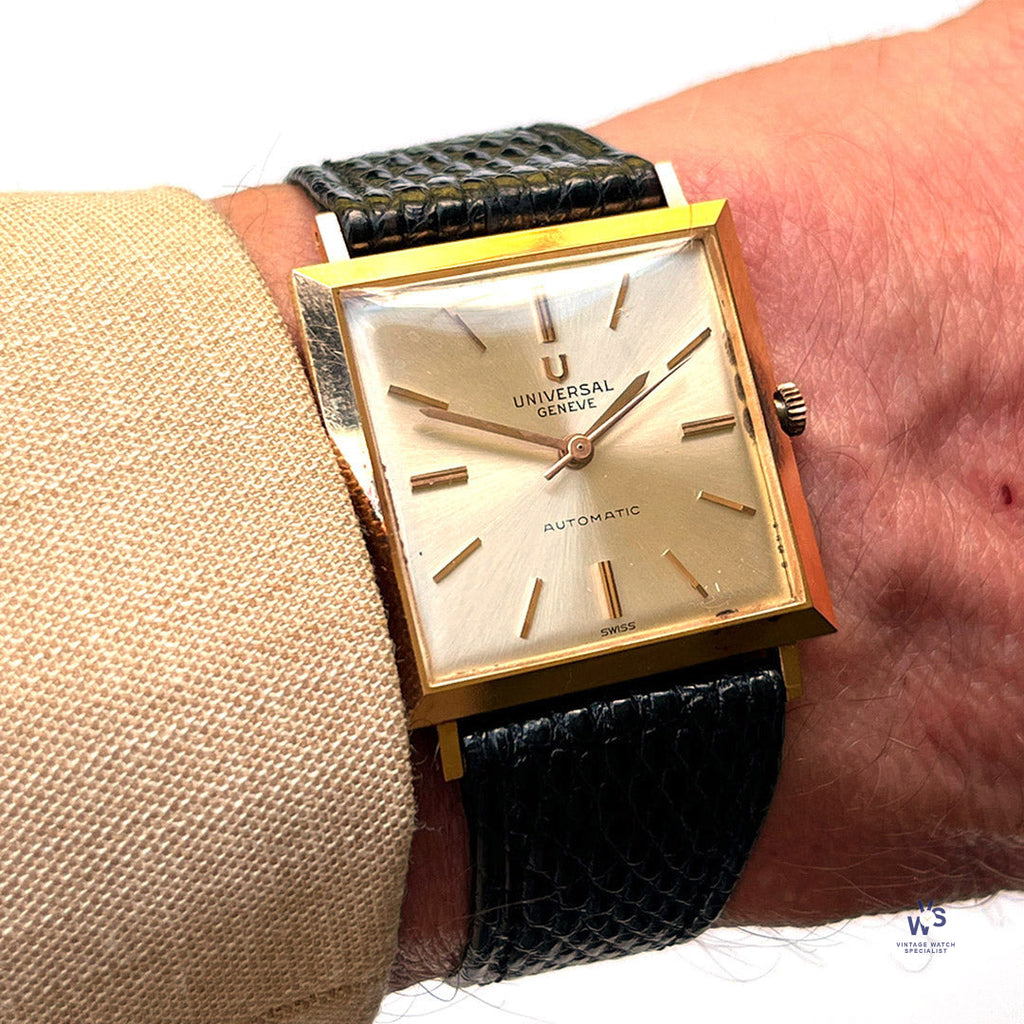 Universal - Geneve - Automatic - Square Case 18K - c.1950s - Vintage Watch Specialist