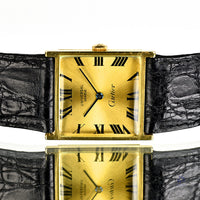 Universal Geneve Dual Signed Cartier Dial - 18k Gold Square Cased Dress Watch - c.1960s - Vintage Watch Specialist