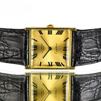 Universal Geneve Dual Signed Cartier Dial - 18k Gold Square Cased Dress Watch - c.1960s - Vintage Watch Specialist