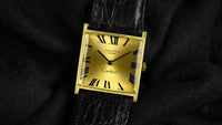 Universal Geneve Dual Signed Cartier Dial - 18k Gold Square Cased Dress Watch - c.1960s - Vintage Watch Specialist