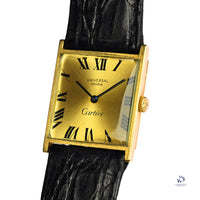 Universal Geneve Dual Signed Cartier Dial - 18k Gold Square Cased Dress Watch - c.1960s - Vintage Watch Specialist