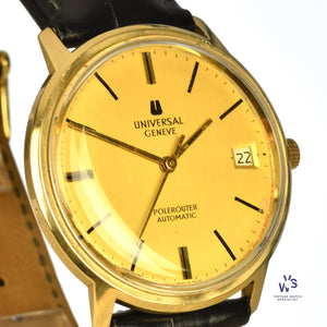 Universal Geneve - Polerouter Automatic - 10k Gold Filled Dress Watch with Date - c.1962 - Vintage Watch Specialist