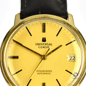 Universal Geneve - Polerouter Automatic - 10k Gold Filled Dress Watch with Date - c.1962 - Vintage Watch Specialist
