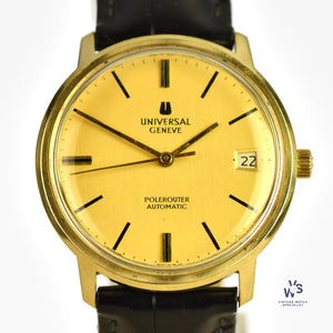 Universal Geneve - Polerouter Automatic - 10k Gold Filled Dress Watch with Date - c.1962 - Vintage Watch Specialist