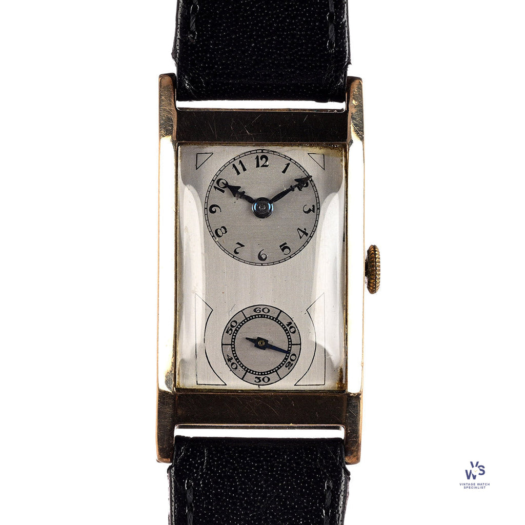 Unnamed Dial 9k Gold Tank Cased Watch Vintage Watch Specialist