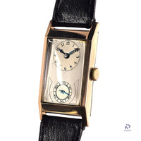 Unnamed Dial 9k Gold Tank Cased Watch Vintage Watch Specialist