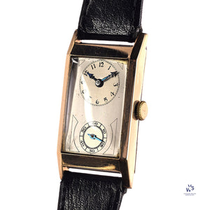 Unnamed Dial 9k Gold Tank Cased Watch Vintage Watch Specialist