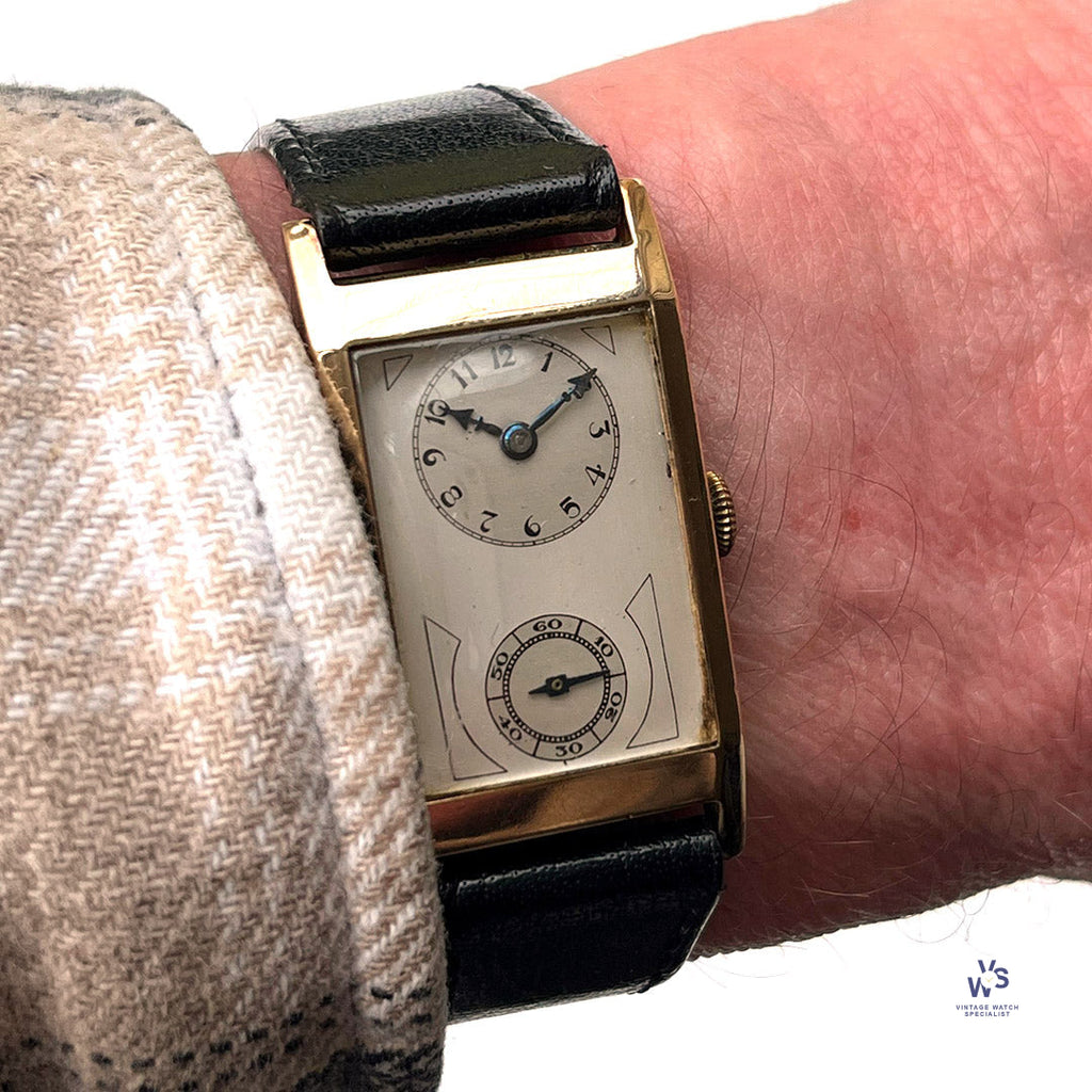 Unnamed Dial 9k Gold Tank Cased Watch Vintage Watch Specialist