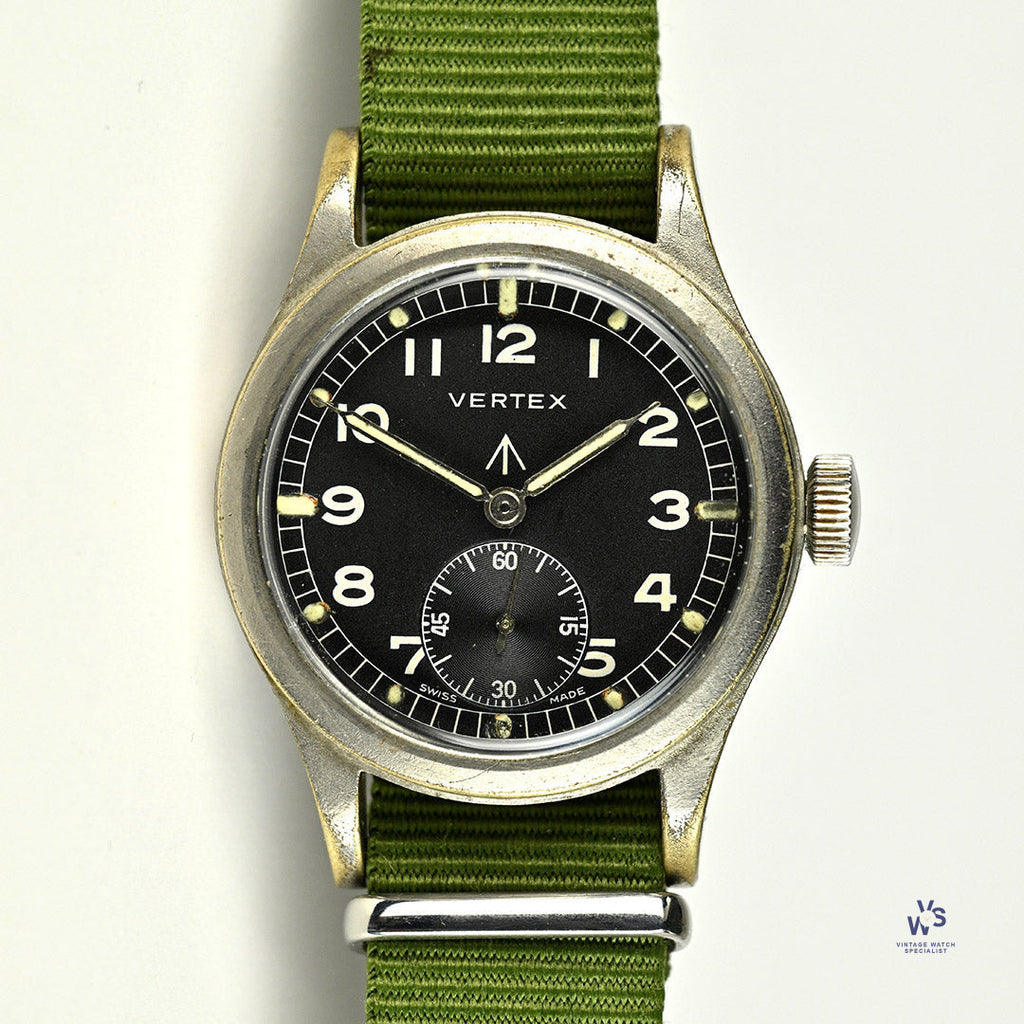 Vertex Dirty Dozen WW2 Military Issued Soldiers Watch c.1944 Vintage Watch Specialist