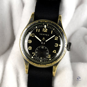 Vertex Dirty Dozen WW2 Military Issued Soldiers Watch - Matching Case and Lug Numbers - c.1944 - Vintage Watch Specialist