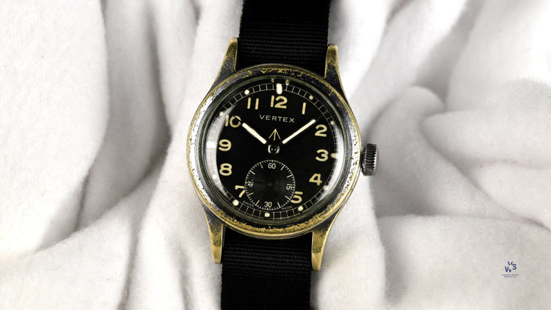 Vertex Dirty Dozen WW2 Military Issued Soldiers Watch - Matching Case and Lug Numbers - c.1944 - Vintage Watch Specialist