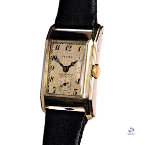 Vertex Vintage Tank - Yellow and White Gold - Breguet Dial - c.1930s - Vintage Watch Specialist