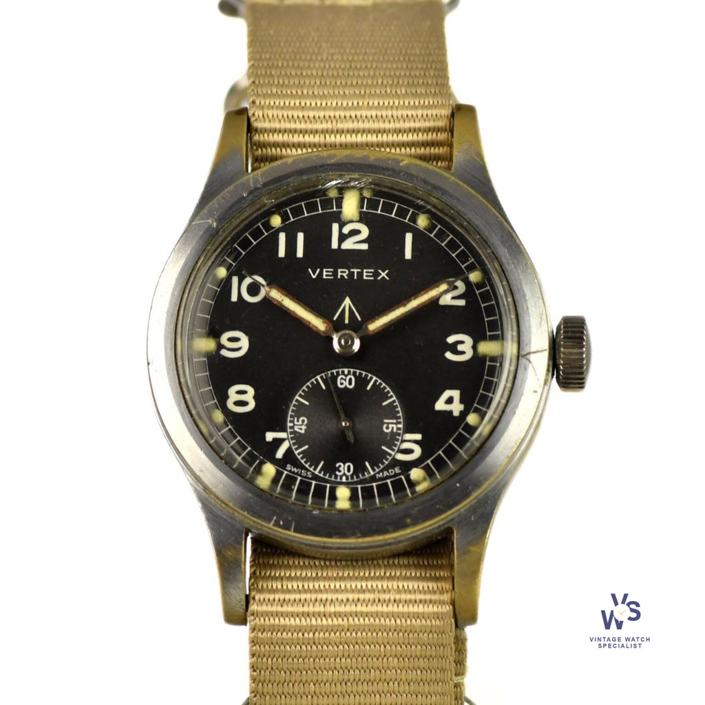 Vertex WWW - A Dirty Dozen Military Issued Wrist Watch - c.1945 - Calibre 59 Movement - Vintage Watch Specialist