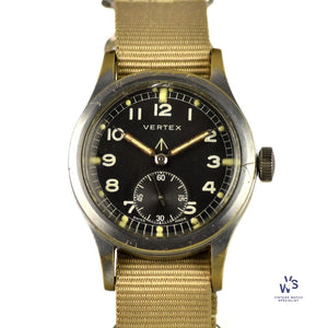 Vertex WWW - A Dirty Dozen Military Issued Wrist Watch - c.1945 - Calibre 59 Movement - Vintage Watch Specialist