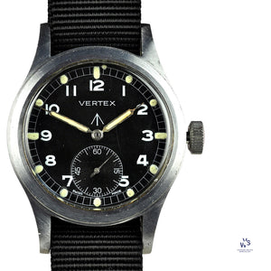 Vertex WWW Dirty Dozen Original Condition Matching Case and Lug Numbers c.1944 Vintage Watch Specialist