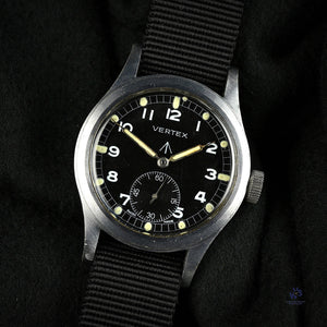Vertex WWW Dirty Dozen Original Condition Matching Case and Lug Numbers c.1944 Vintage Watch Specialist