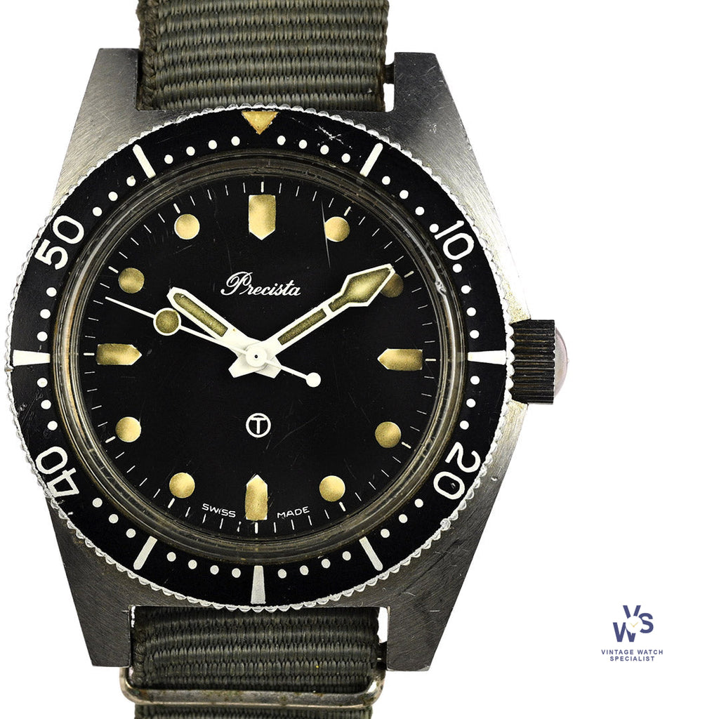 Very Rare Precista 0552 Snakehead Hands Dive Watch - Vintage Watch Specialist