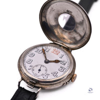 Vintage - Military Trench Style - Half Hunter - Wristwatch - Marked A.G.R. - Vintage Watch Specialist