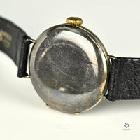 Vintage Rolex Trench Style Watch Black Dial Stockwell and Co. Case c.1915 Vintage Watch Specialist