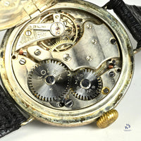 Vintage Rolex Trench Style Watch Black Dial Stockwell and Co. Case c.1915 Vintage Watch Specialist