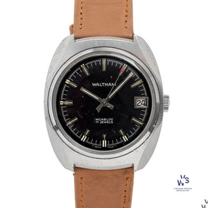 Waltham Calendar Manual -Stainless Steel Case - c.1970 - Vintage Watch Specialist
