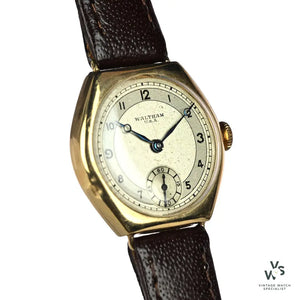 Waltham USA 9k Gold - Sector Dial - Dennison Case - c.1938 Watches