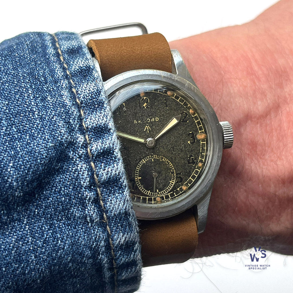 WWII Record Dirty Dozen Wristwatch - Military Issued - Vintage Watch Specialist