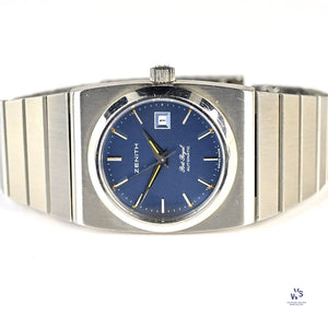 Zenith - Port Royal Model Ref: 01.0600.485 - Automatic Calendar - Ladies 27mm - Blue Dial - c.1970s - Vintage Watch Specialist