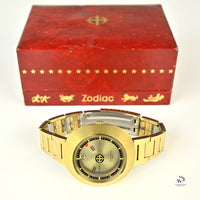 Zodiac - Automatic - Astrographic SST Mystery Dial - GP - Original Zodiac Bracelet - Box No Papers - c.1969 - Vintage Watch Specialist