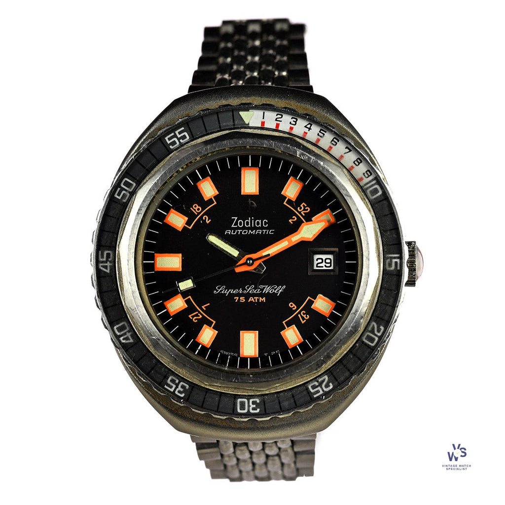 Zodiac Automatic Super Sea Wolf - Model Ref: 1342 - 736 - c.1970 - Vintage Watch Specialist