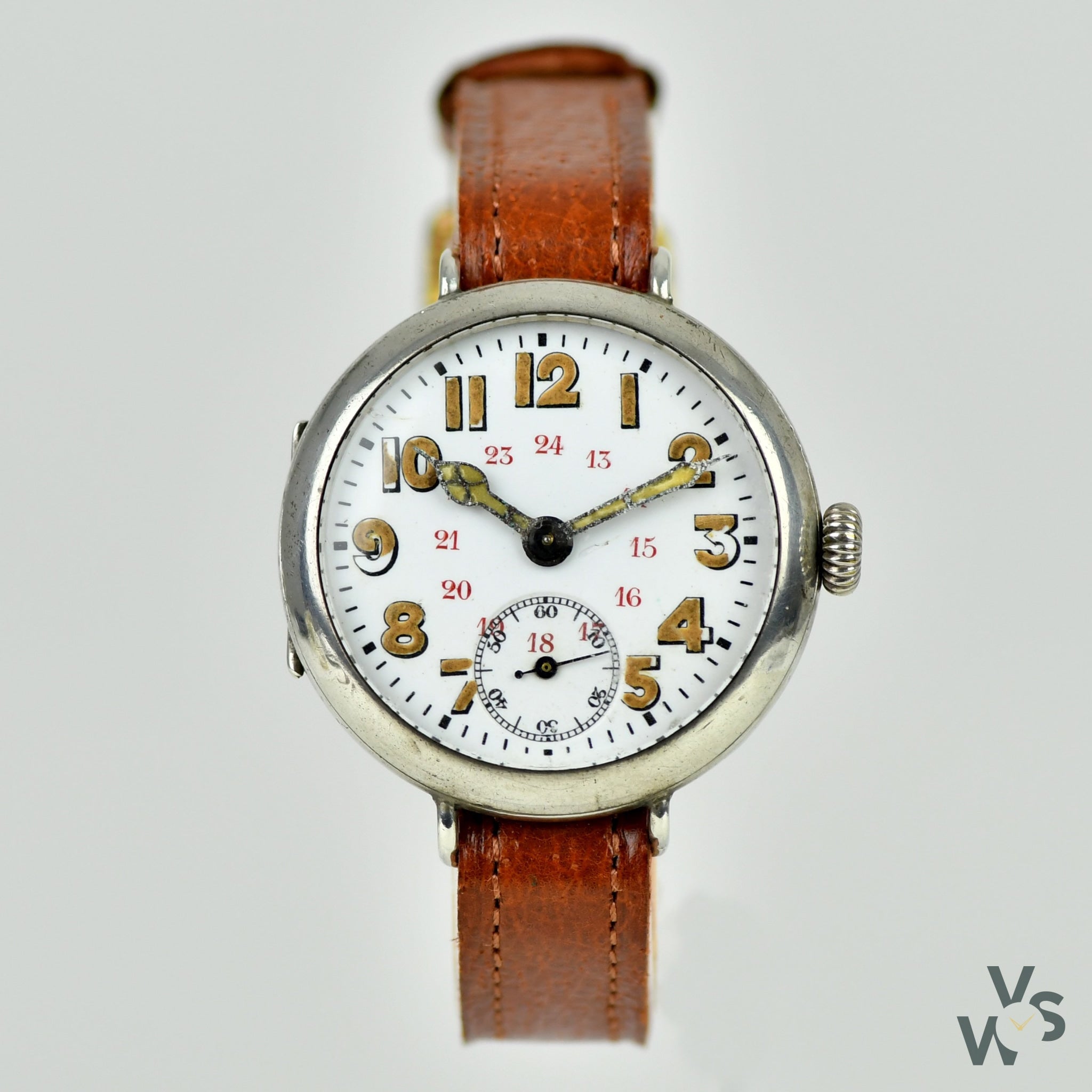 Sterile - 24 Hour Dial Silver Trench Watch