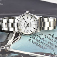 1972 Rolex Oyster Perpetual with White Roman Dial - Vintage Watch Specialist