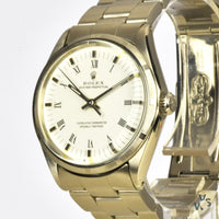 1972 Rolex Oyster Perpetual with White Roman Dial - Vintage Watch Specialist