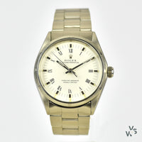 1972 Rolex Oyster Perpetual with White Roman Dial - Vintage Watch Specialist