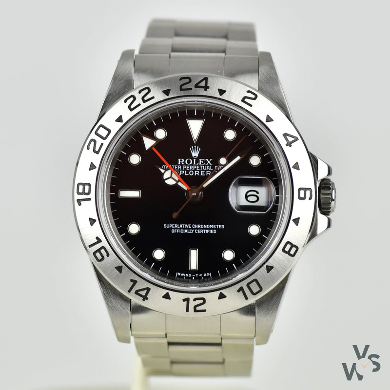 1997 Rolex Explorer II Black Dial Ref. 16570 - Box and papers - Vintage Watch Specialist